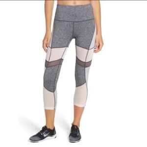 Zella Power High Waist Gray/Pink Mesh Legging SzSm